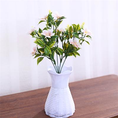 China Wholesale Home Decoration China High Yield Five-Fork 12-Head Hibiscus Other Vartificial Decorative Fake Plastic Flower for sale