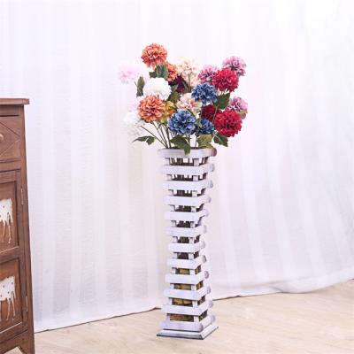 China Wedding Decoration The Most Popular Vase Decoration Ornament Tri Ball Chrysanthemum Wedding Simulation Artificial Flower Hydrangea Silk Flowers for sale