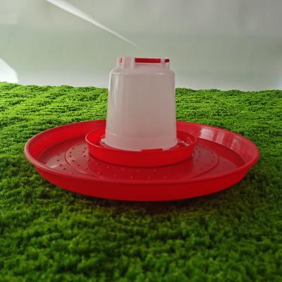 China Circular Red Poultry Feeding Tray Long Life span Breeding Tools for Farms/ Retail for sale