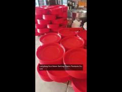 circular plastic chicken feeding trays for enhanced feed efficiency long life-span