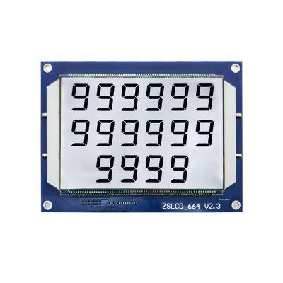 China 4.8V Electronic Lcd Display 664 Fule Dispenser TN Segment 130PIN White Backlight for sale