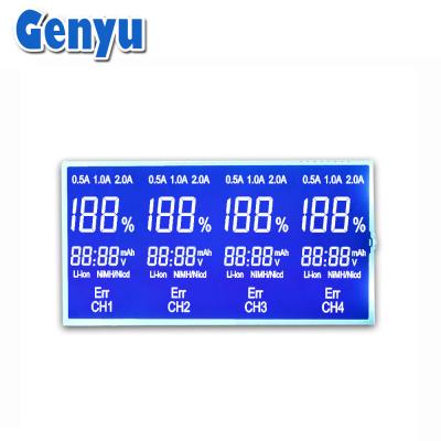 China Custom STN Blue LCD 7 Segment Display Negative LCD Display For Charger for sale