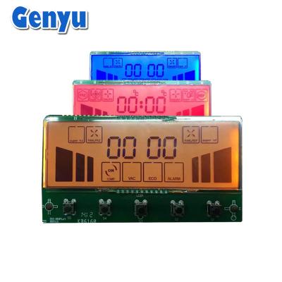 China Customizable FSTN LCD Display Positive Segmented 3 Colors Backlight For Freezer for sale