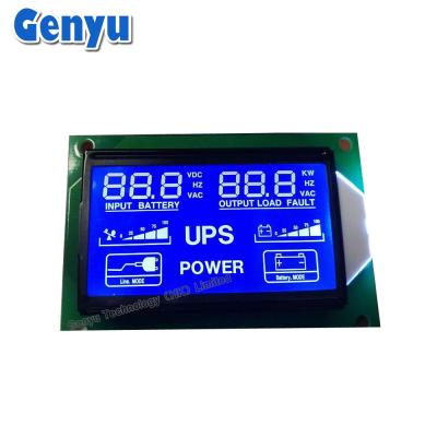 China HT1621 7 Segment LCD Display UPS LCD Display HTN Blue White LED Backlight for sale