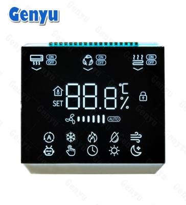 China 3.5 Inch Square Shape VA 3 Digit Seven Segment Display 19 PIN Thermostat Lcd Display for sale