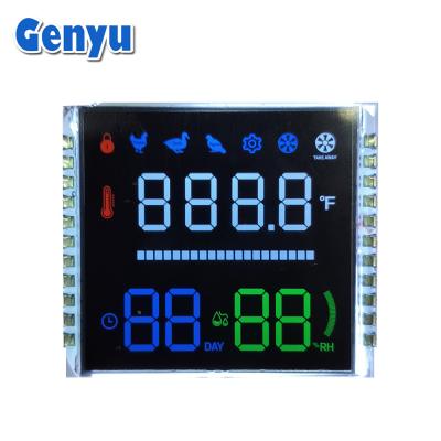 China Color Digits 7 Segment VA LCD Display  22PIN White Backlight For Egg Incubator for sale