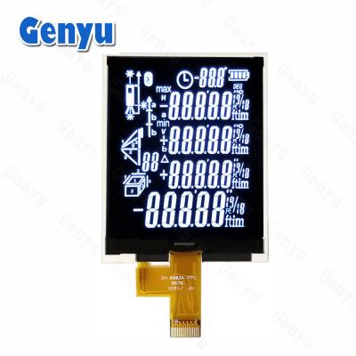 China Black Segment COG LCD VA Display White Characters 2.4 Inch LCD Screen For Rangefinder for sale