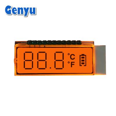 China TN Segment Custom LCD Screen 2 Colors LED Backlight For Temperature Gun for sale