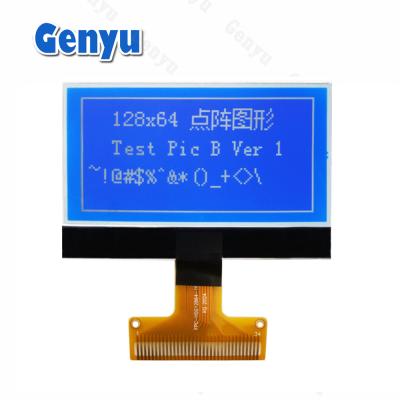 China 2.15 Inch 128x64 Graphic LCD Screen STN White On Blue 34PIN Soldering FPC for sale