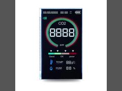 VA Type 5V LCD Screen Black 4 Digit Seven Segment Display 37PIN For CO2 Detector