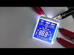 Customized Size Segment LCD Display HTN Blue PIN Connect With White Backlight