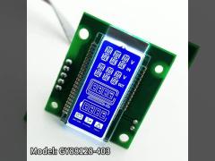 RoHS 14 Segment LCD Display HTN Blue Background White Backlight SMT_HT1621