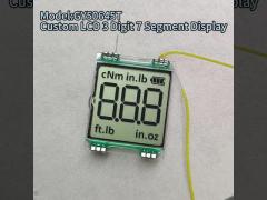 Customization 3 Digit 7 Segment LCD Display TN Potivie Black Fonts 12 PIN Connect