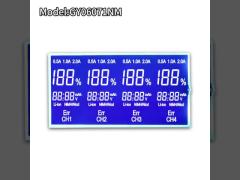 Custom STN Blue LCD 7 Segment Display Negative LCD Display For Charger