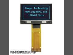 Serial Interface 1.54 Inch OLED Display Panel Blue Color 128x64 Dots 24PIN