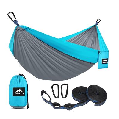 China Single And Double Parachute Adult Blue Camping Portable Inflatable Portable Hammock for sale