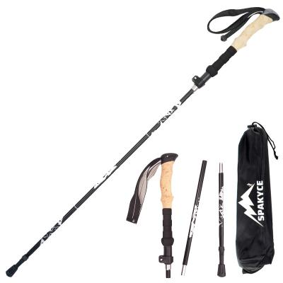 China Wholesale Outdoor EVA Camping Increasing Upright 5 Sections 135cm Ultralight Nordic Walking Stick Increasing Stick for sale