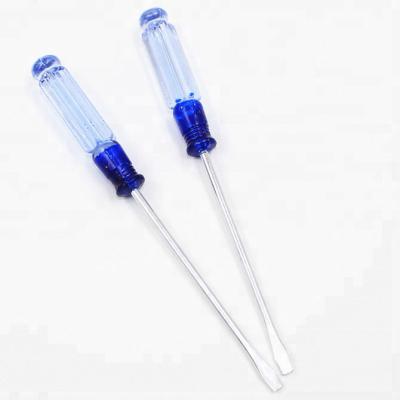 China Excellent Slotted Metal /flat Head Type Crystal Screwdriver With Plastic Handle for sale