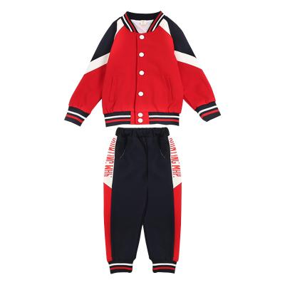 China Sets Kids Boys Girl Sportswear Suits Cardigan Jacket Baseball Coat and Pants Outfits Custom School Uniforms for sale