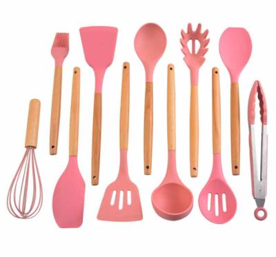 China China 12pcs Pastry BBQ Travel Camping Sustainable Wooden Home Silicone Baking Kitchen Utensils Suppliers Sale Manufacturers for sale