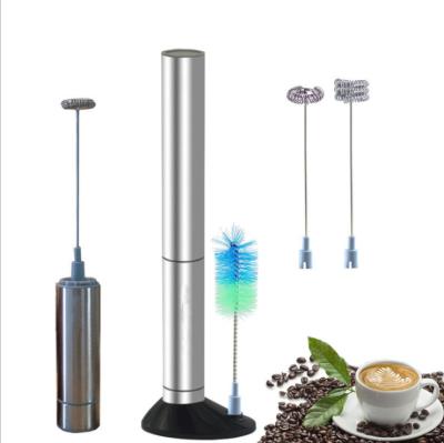 China Factory Custom Stainless Steel Milk Frother Viable Automatic Electric Cappuccino Milk Frother Handheld Foam Maker For Lattes for sale