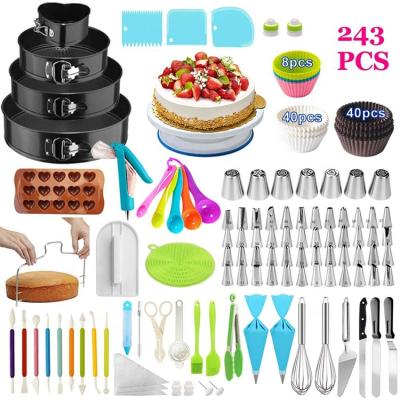 China Viable Hot Selling Cake Turntable Turntable Tools Fondant Supplies Stand Reposteria Cake Decorating Set for sale