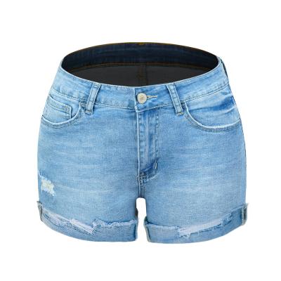 China Wholesale Fashion Sexy Breathable High Waist Ripped Women Jean Shorts Summer Denim Shorts for sale