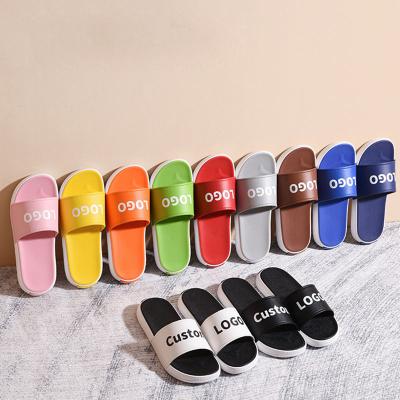 China Cushioning OEM Custom Black Slides Shoes Sandal PVC, Custom Logo Slippers Men Plain Blank Slide Sandal, Custom Logo Slide Sandal Slippers for sale