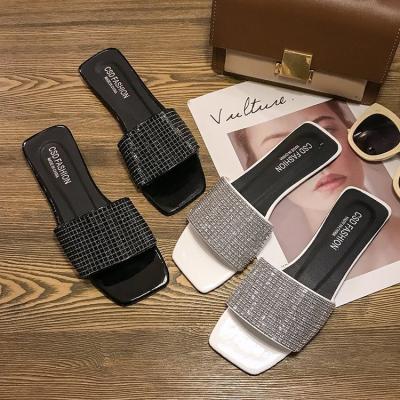 China Cushioning Wholesale Ladies Fancy Girl Slides Casual Shoes Women's Flat Slippers Sandals for sale