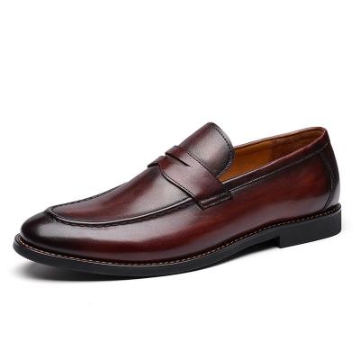 China Good Quality Breathable Luxury Formal Mens Dress Loafers Genuine Leather Shoes For Men for sale