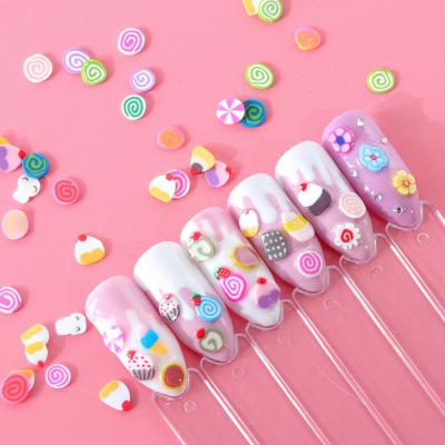 China Nail Art /Craft Decoration Nail Art Polymer Clay Slices Candy Flowers Heart Shape 1kg*1 Bag 3D Polymer Decoration Fruit Slices for sale