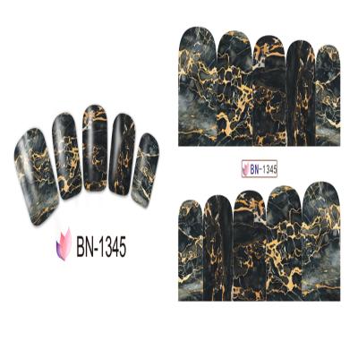 China For Nail Art BN1345-1356 Nail Art Sticker Water Decals Transfer Stickers With Marbleization Pattern for sale