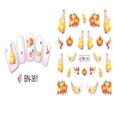 China BN361-372 Mofonails Thanksgiving Day Theme Women Eco-friendly Nail Art Sticker Water Transfer Decals for sale