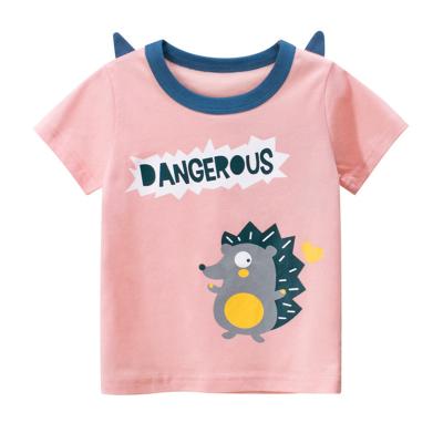 China Children Girl Kids Cartoon Anti-Shrink T Shirts Designs Simple Kids T Shirts for sale