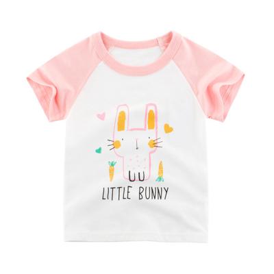 China High Quality Baby Girl Anti-Shrink T-shirt Short Sleeve Kids Costume Girls T-shirt for sale