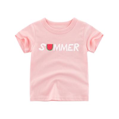 China New Type Anti-shrink Wells Wholesale Kid Loungewear T-Shirts For Girls for sale