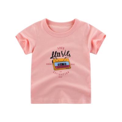 China Fashion Summer Wear Anti-Shrink Babies Shape Short Sleeve T-Shirts For Kids Girl Kid Wear for sale