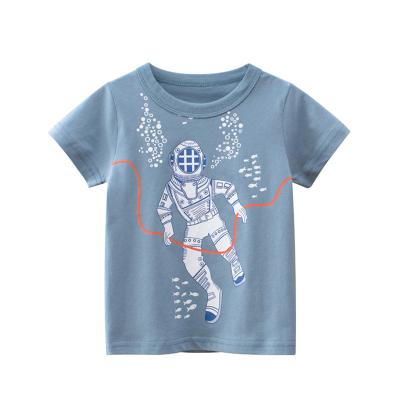 China Anti-Shrink Cartoon Kids Boys Girls Short Sleeve Pure Cotton Baby Boy T-Shirts for sale