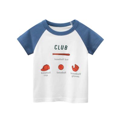 China Modern Design Summer Anti-Shrink Kid Clothes 100% Cotton Short Sleeve Baby Boy T-Shirt No Pungent Smell Boys T-shirt Clothing for sale