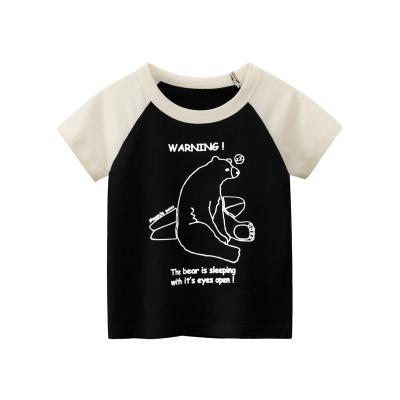 China Anti-Shrink Kid Clothes 100% Cotton Short Sleeve Baby Boy T-shirt 2021 Wholesale Direct From China for sale