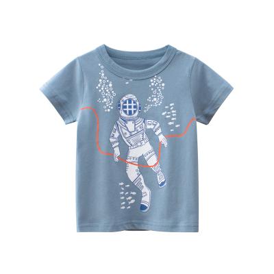 China 2021 Fashion Anti-Shrink Custom Printing Children Clothing 100% Cotton T-shirt Kids Boys T-shirt for sale