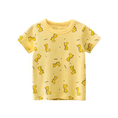 China Wholesale Anti-Shrink Summer Boys T-shirt Kids Casual Short Sleeve Tees OEM Customized for sale