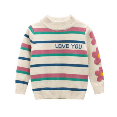 China Anti-Shrink Custom Boutique Multi Colors O-Neck Sweater Cardigan Girl Kid Winter Clothing for sale