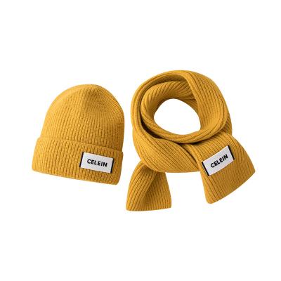 China breathable & New Korean version winter hat baby wool hat warm knitted scarf set waterproof for sale