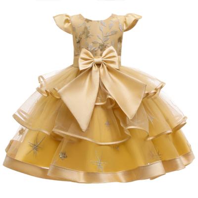 China Anti-wrinkle RFQ girls dress elegant summer off the shoulder dress children's princess dress High Quality wedding clothes for sale