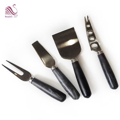 China Resin Handle Stainless Knife Butter Spreader Knives Stainless Cheese Knives Set for sale