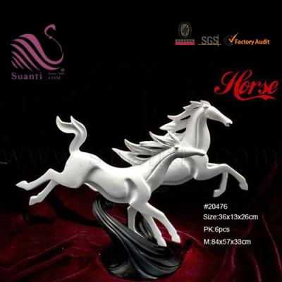 China Global Product Innovative Resin White Galloping Horse Figurines For Best Gifts And Home Decor for sale