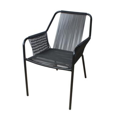 China Latest Design 2020 Modern Minimalist Black Garden Outdoor Leisure String Chair for sale