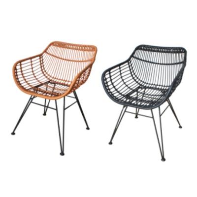 China Modern Black Rattan Chair Craft Chair High Quality Handmade Outdoor Furniture for sale