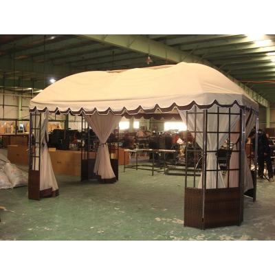 China Outdoor Sunshade Portable Garden Pavilion Canopy Gazebo Tent 3*4M for sale